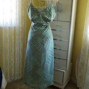 Sz 18 Soft Pastel Green, Sleeveless Long Dress